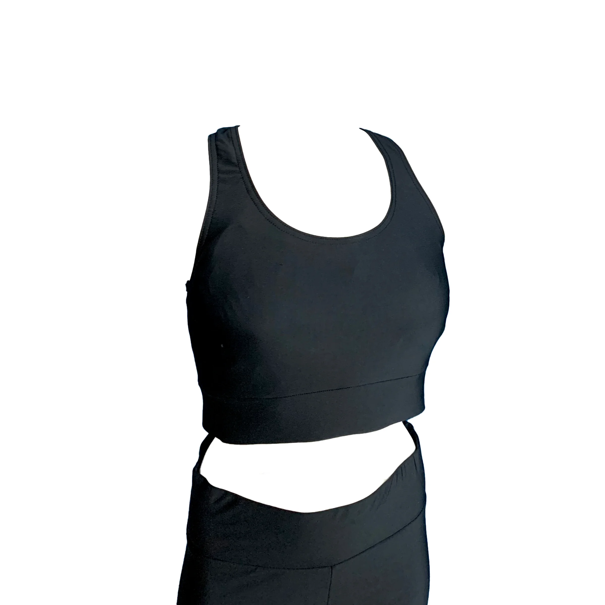 Φωτογραφία προϊόντος: Αθλητικό crop top λύκρα μαύρο