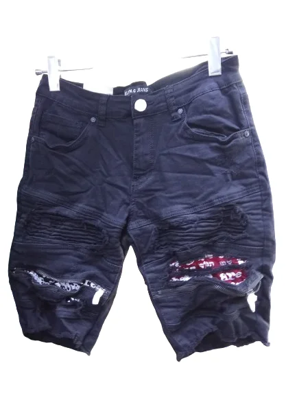 Φωτογραφία προϊόντος: ELYN.JEANS Βερμούδα τζίν ανδρική μαύρη μοντέρνα ΖΚ583 Μαύρο