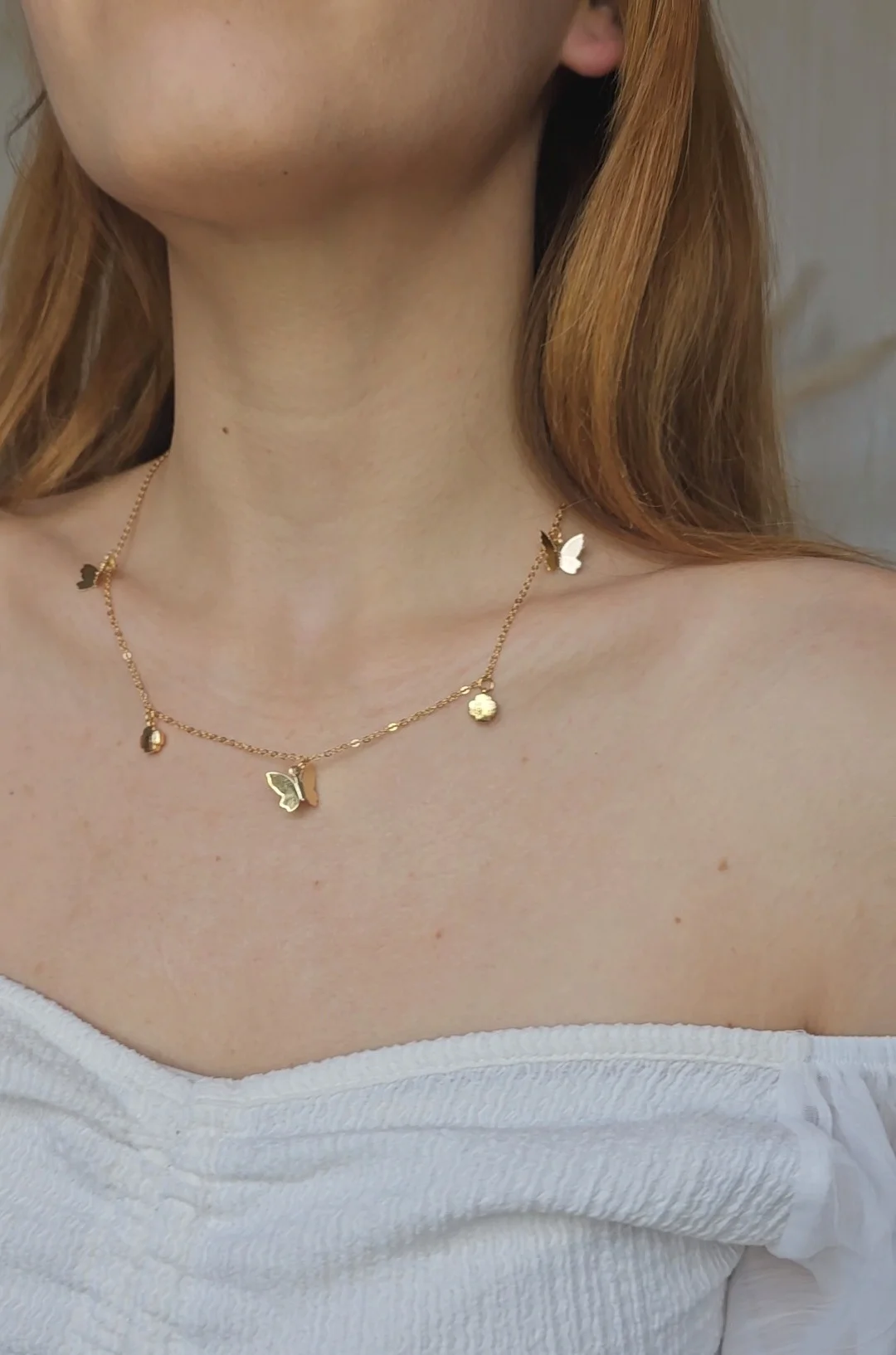 Φωτογραφία προϊόντος: Ellen Κολιέ Πεταλούδα 18K