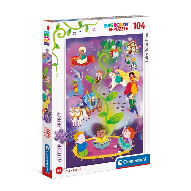 Φωτογραφία προϊόντος: Clementoni Παιδικό Παζλ Super Color Glitter Ώρα Για Παραμύθι 104 τμχ (1210-20180)