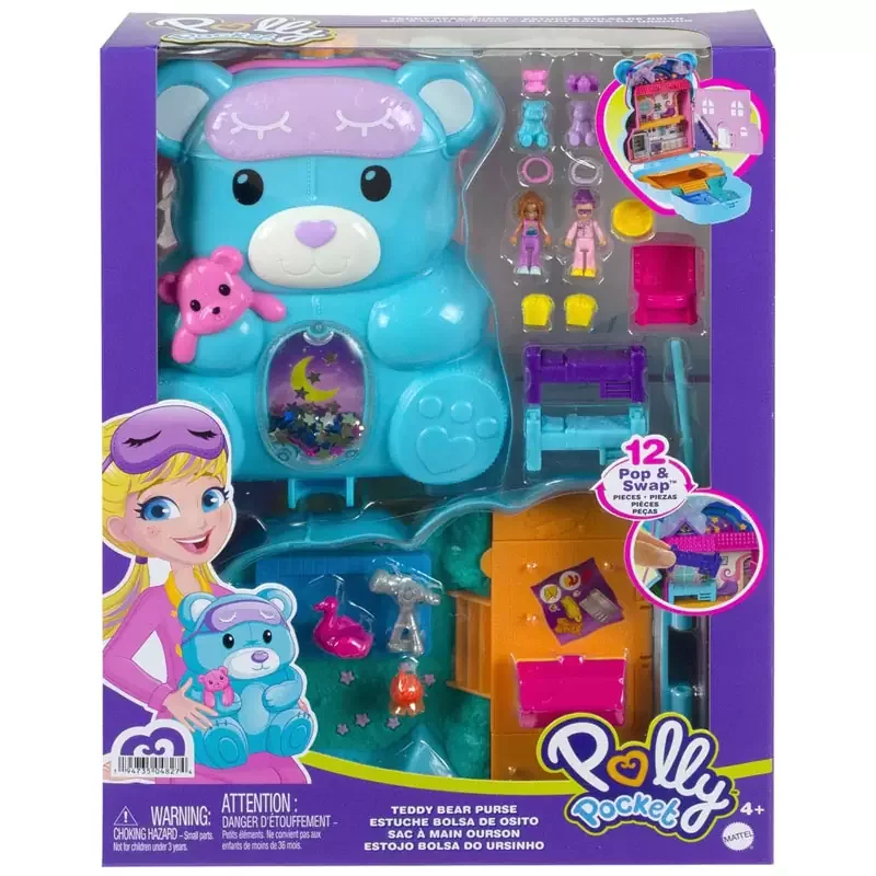 Φωτογραφία προϊόντος: Mattel Polly Pocket Koala Adventures Wearable Purse Τρέντι Τσαντάκι Αρκουδάκι (GKJ63-HGC39)