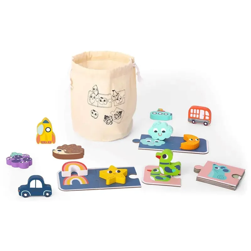 Φωτογραφία προϊόντος: Tooky Toy Επιτραπέζιο Παιχνίδι Μνήμης Και Αφής Απο Ξύλο Και Χαρτί (TH324)