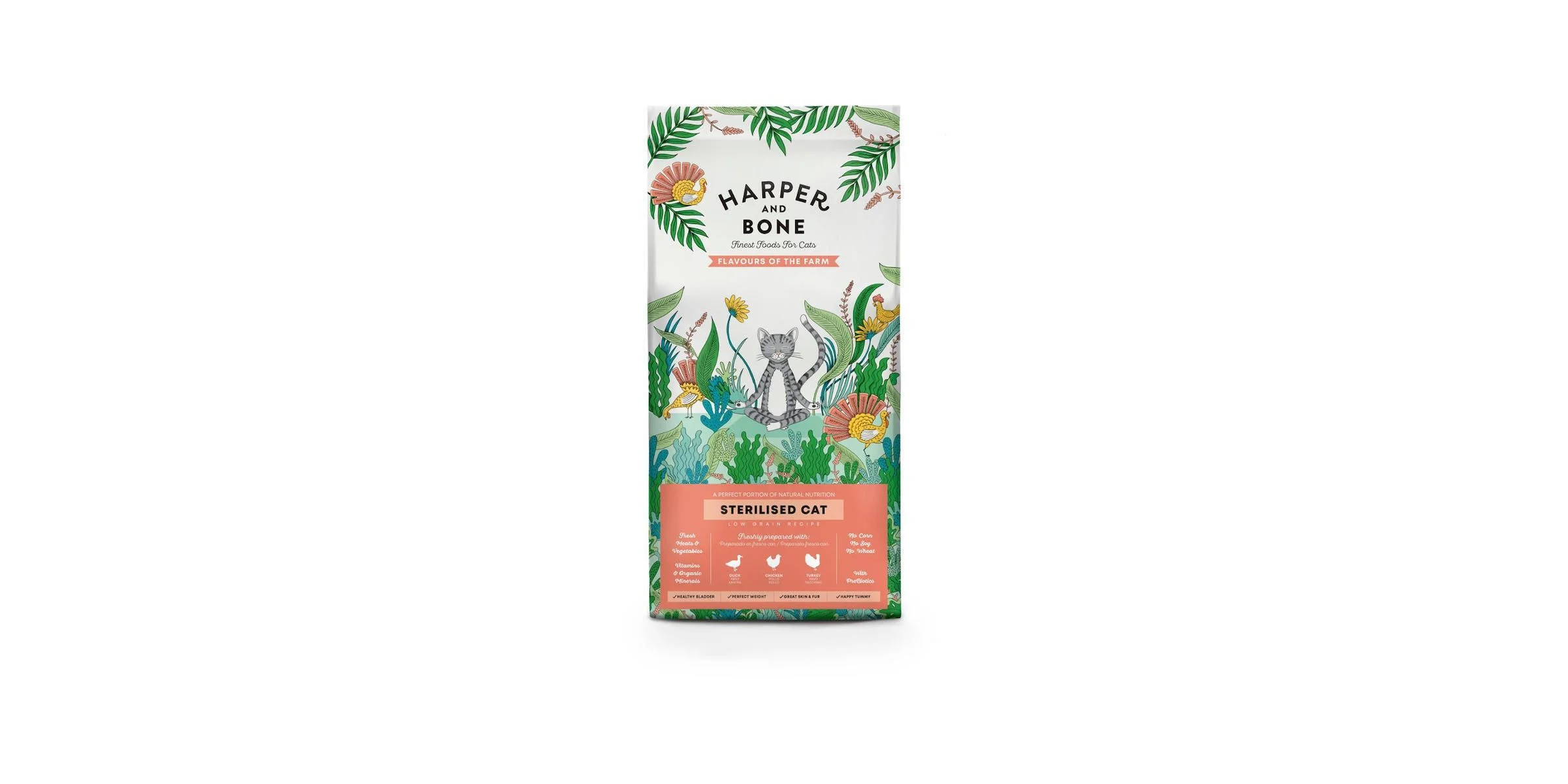 Φωτογραφία προϊόντος: Ξηρά Τροφή Γάτας Harper + Bone Cat Sterilised Flavours of the Farm 5kg για Στειρωμένες Γάτες+