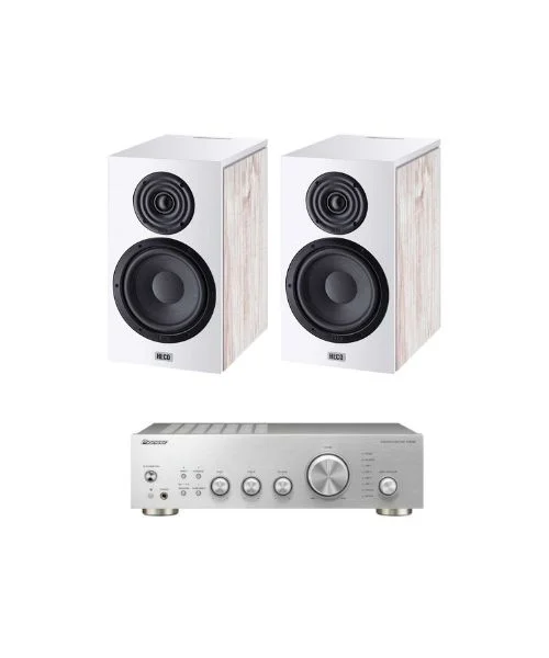 Φωτογραφία προϊόντος: HECO, Pioneer Hi-Fi Stereo System με Ενισχυτή Pioneer A-40AE και Ηχεία HECO Aurora 300 Ivory White +ΔΩΡΟ Hi-Fi Streamer