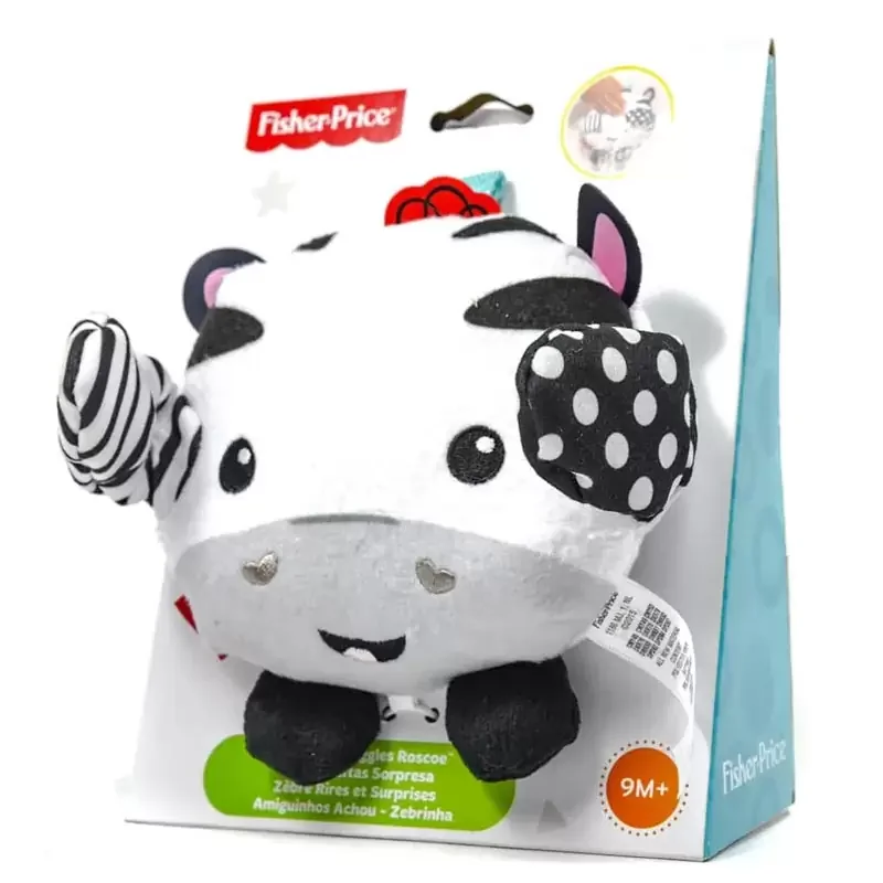 Φωτογραφία προϊόντος: Fisher Price Peek-a-Boo Giggles Roscoe Plush Zebra Baby Toy (CMY54)