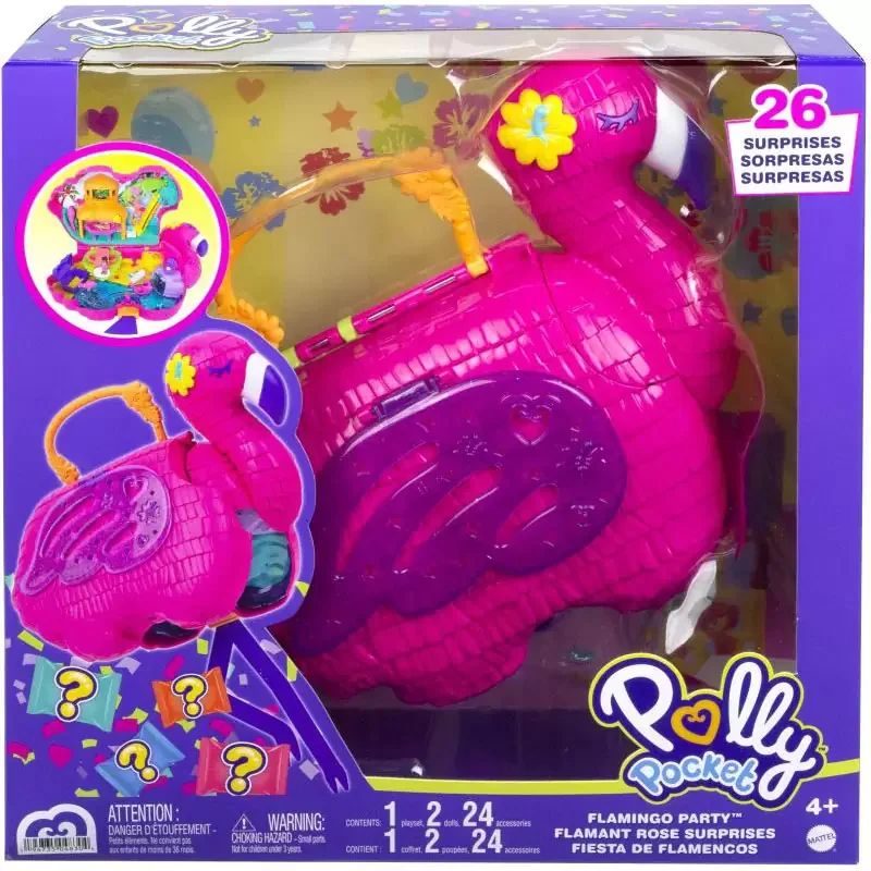 Φωτογραφία προϊόντος: Mattel Polly Pocket Φλαμίνγκο Πινιάτα Έκπληξη Σετ (HGC41)