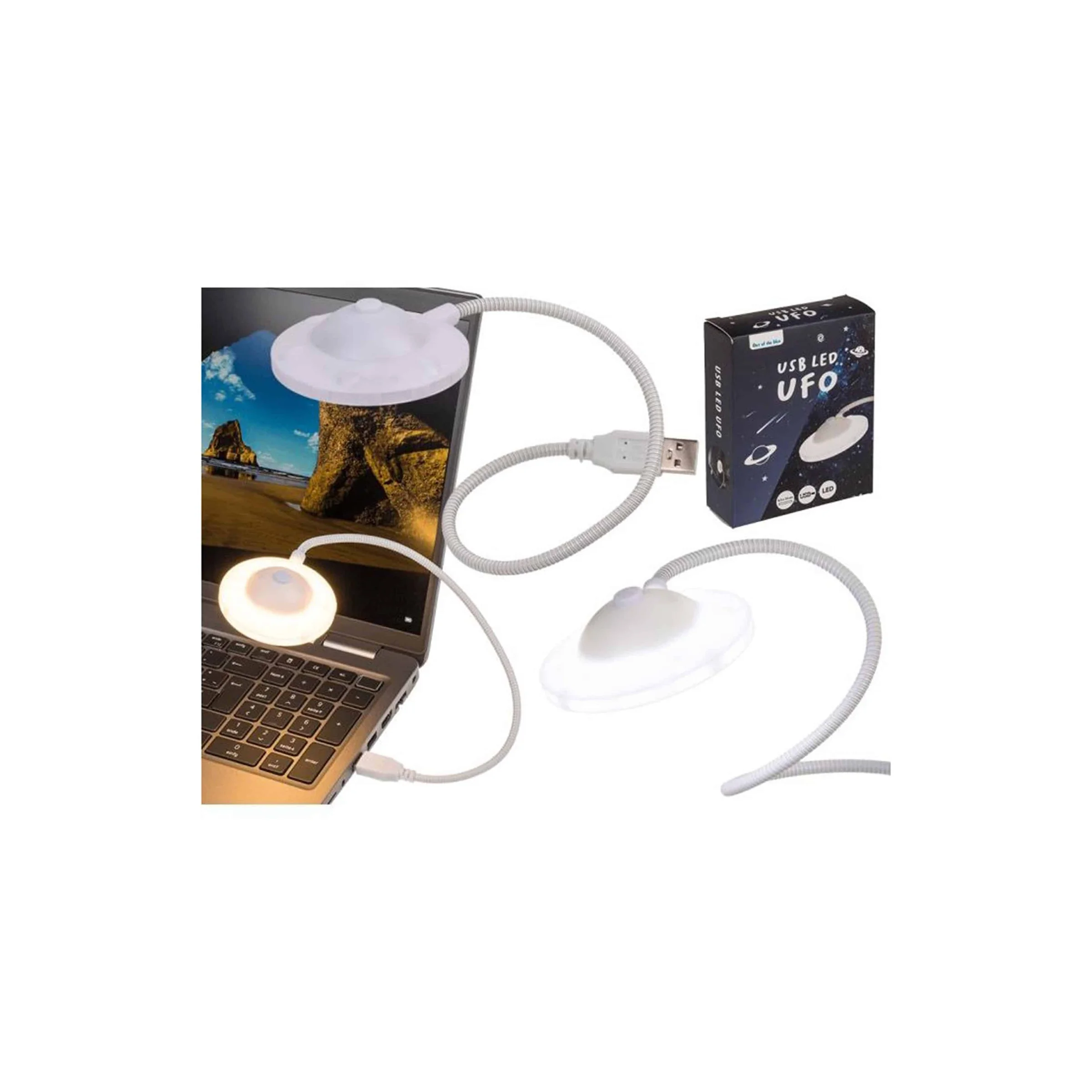 Φωτογραφία προϊόντος: BLUE GIFTS ΦΩΤΑΚΙ LED UFO ΓΙΑ LAPTOP 6.5 X 33CM ΜΕ USB