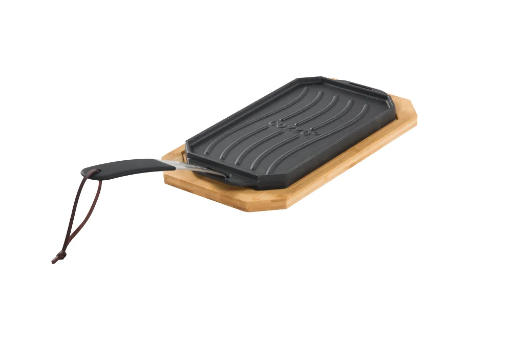 Φωτογραφία προϊόντος: Reversible cast iron pan with wooden tray- Cozze®