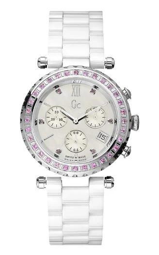 Φωτογραφία προϊόντος: GUESS COLLECTION WATCH DIVER CHIC DIAMONDS WHITE CERAMIC STRAP 01050M1