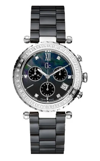 Φωτογραφία προϊόντος: GUESS COLLECTION WATCH DIVER CHIC DIAMONDS CHRONOGRAPH BLACK CERAMIC BRACELET 01500M2