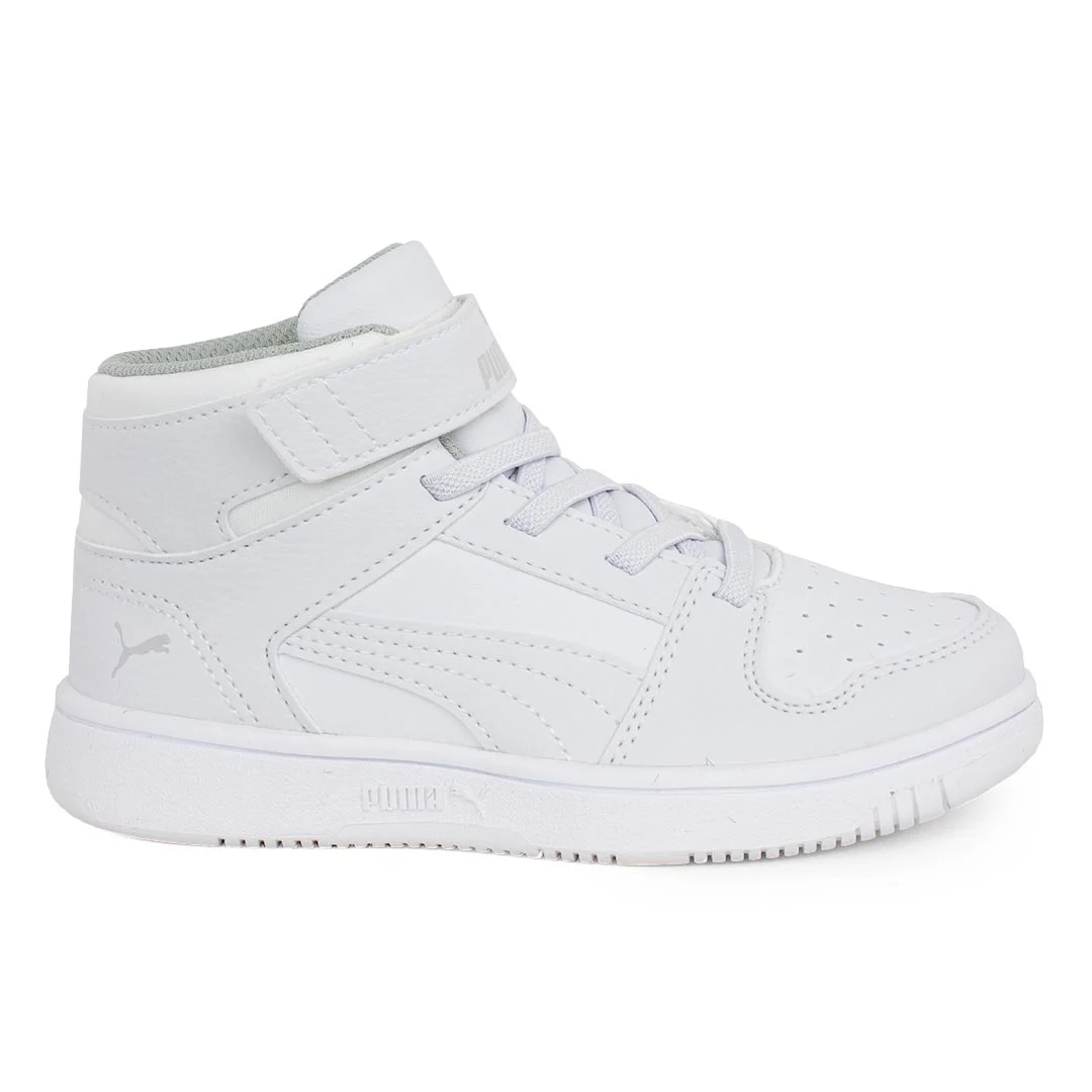 Φωτογραφία προϊόντος: Puma Rebound Layup 370488 02 Παιδικό αθλητικό για αγόρι και κορίτσι σε συνθετικό δέρμα White