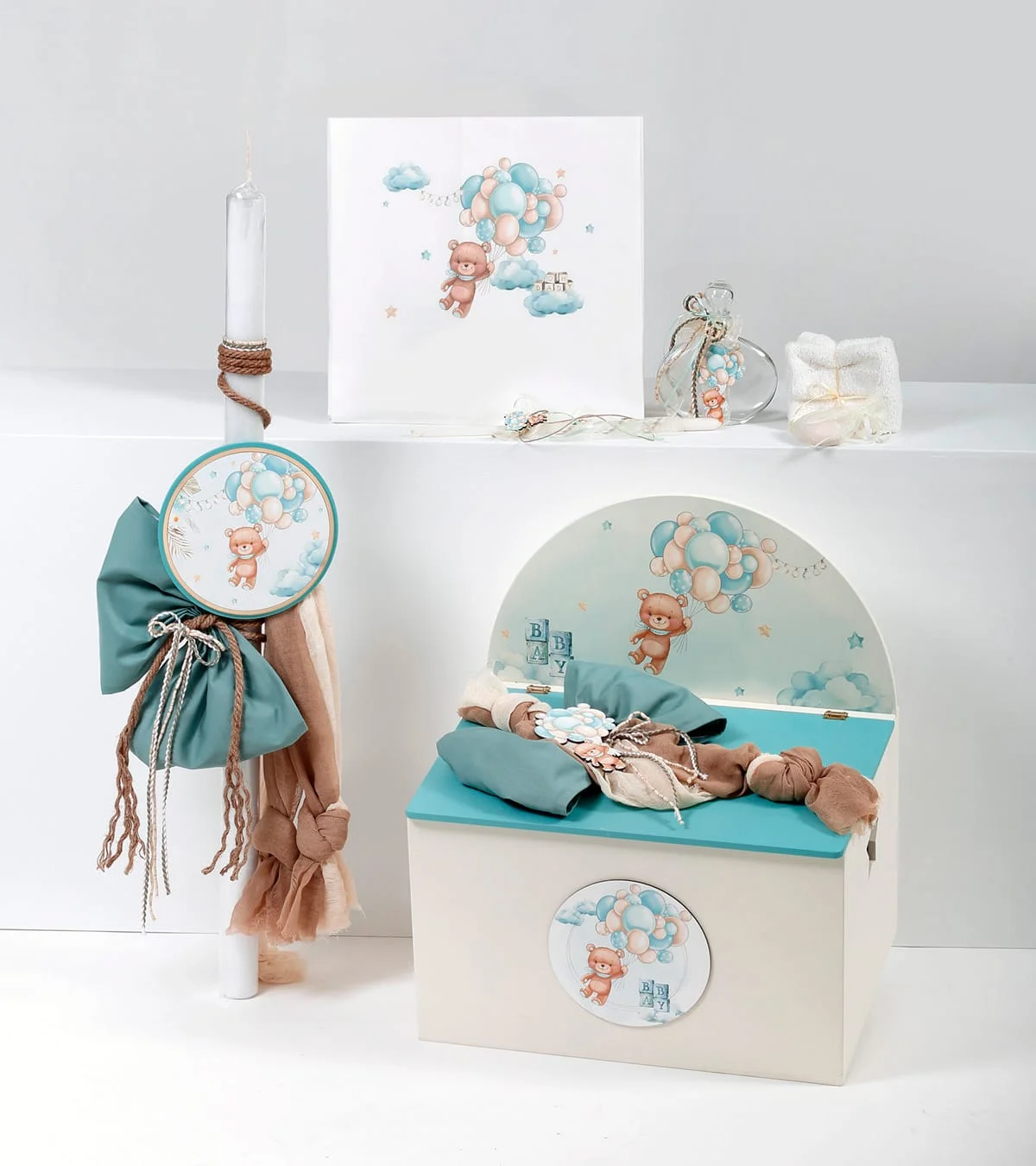 Φωτογραφία προϊόντος: OEM Σετ βάπτισης για αγόρι με θέμα Αρκούδακι-Μπαλόνια 29-181