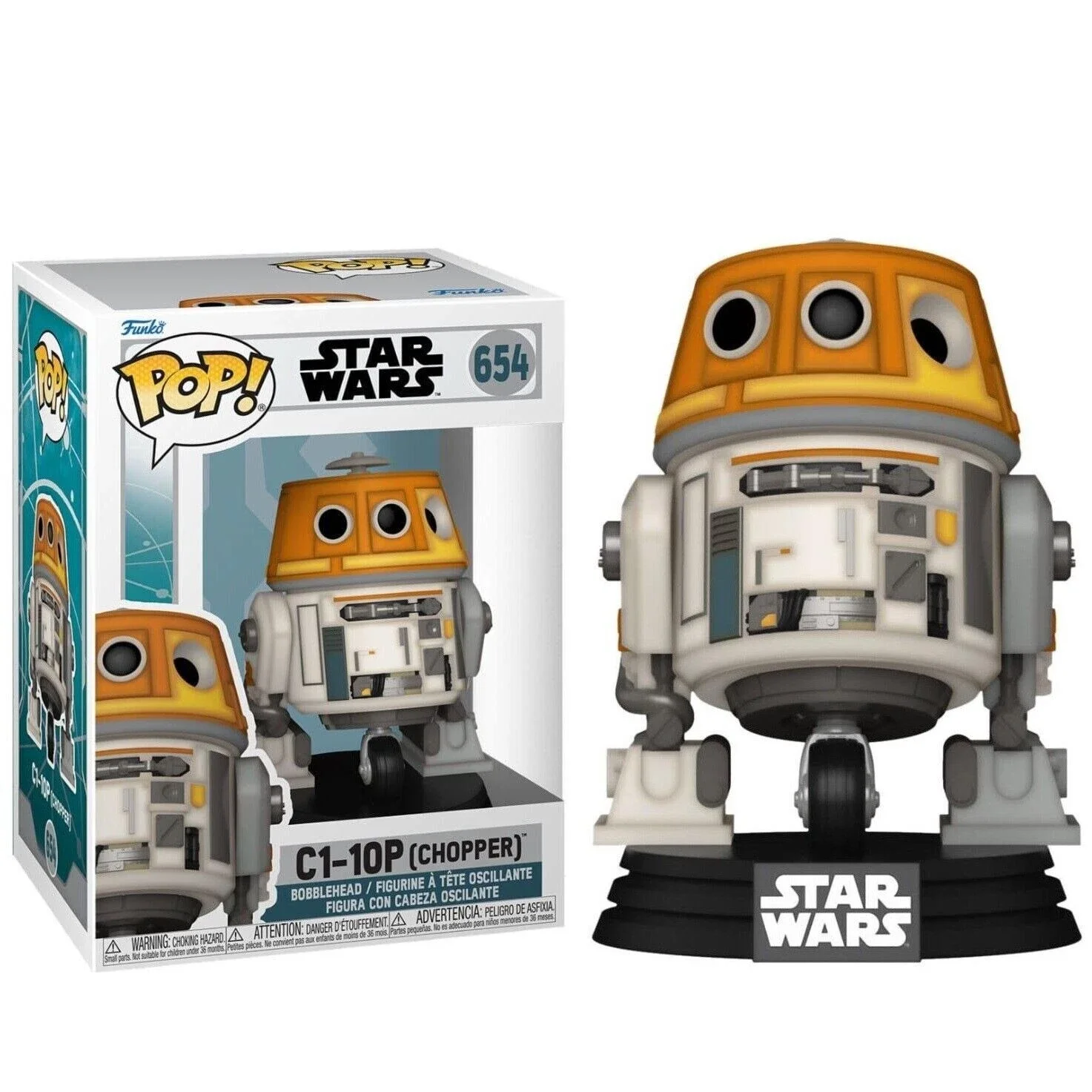 Φωτογραφία προϊόντος: Φιγούρα Funko Pop! Television: Star Wars: Ahsoka - C1-10P (Chopper) #654