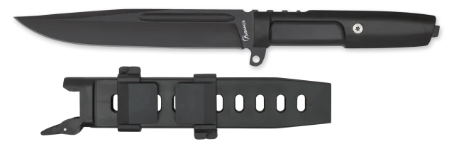 Φωτογραφία προϊόντος: ΜΑΧΑΙΡΙ Albainox Tactical black knife. Rubber handle. ABS, 32874