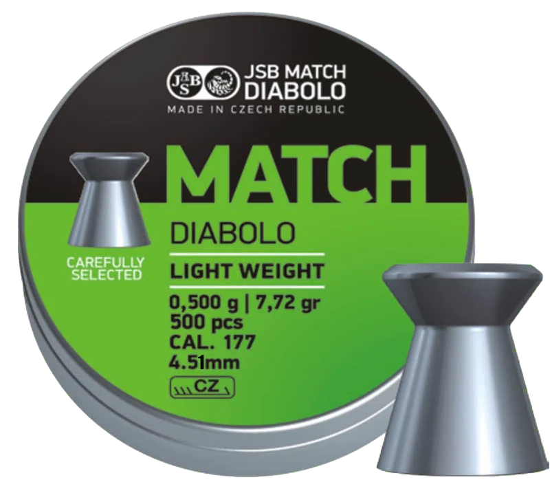 Φωτογραφία προϊόντος: Pellets JSB MATCH DIABOLO Light Weight, 4.51mm, 0,500gr