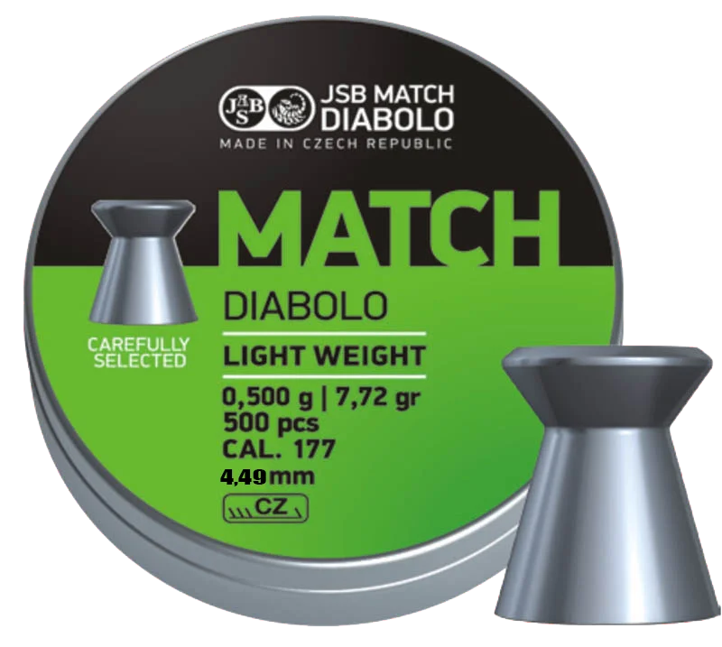 Φωτογραφία προϊόντος: Pellets JSB MATCH DIABOLO Light Weight, 4.49mm, 0,500gr