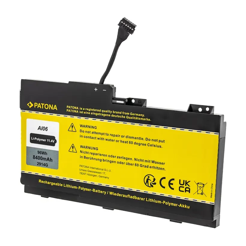 Φωτογραφία προϊόντος: Patona Battery HP ZBook 17 G3 Series Notebook 808397-421 AI06XL