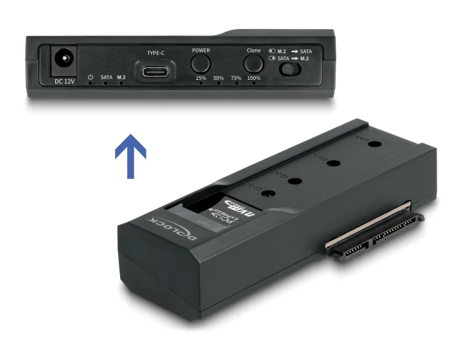 Φωτογραφία προϊόντος: DELOCK docking station 64252 για M.2 + 2.5/3.5+#34; SSD/HDD, clone, 10Gbps