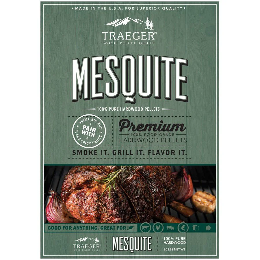 Φωτογραφία προϊόντος: Traeger Grills PREMIUM BBQ PELLETS MESQUITE PELLETS - 9 KG BAG