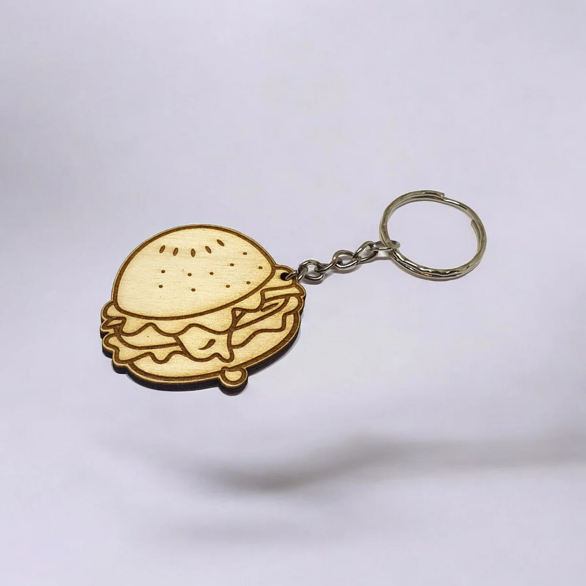 Φωτογραφία προϊόντος: woodseason Ξύλινο μπρελόκ Burger Κωδ.:40476