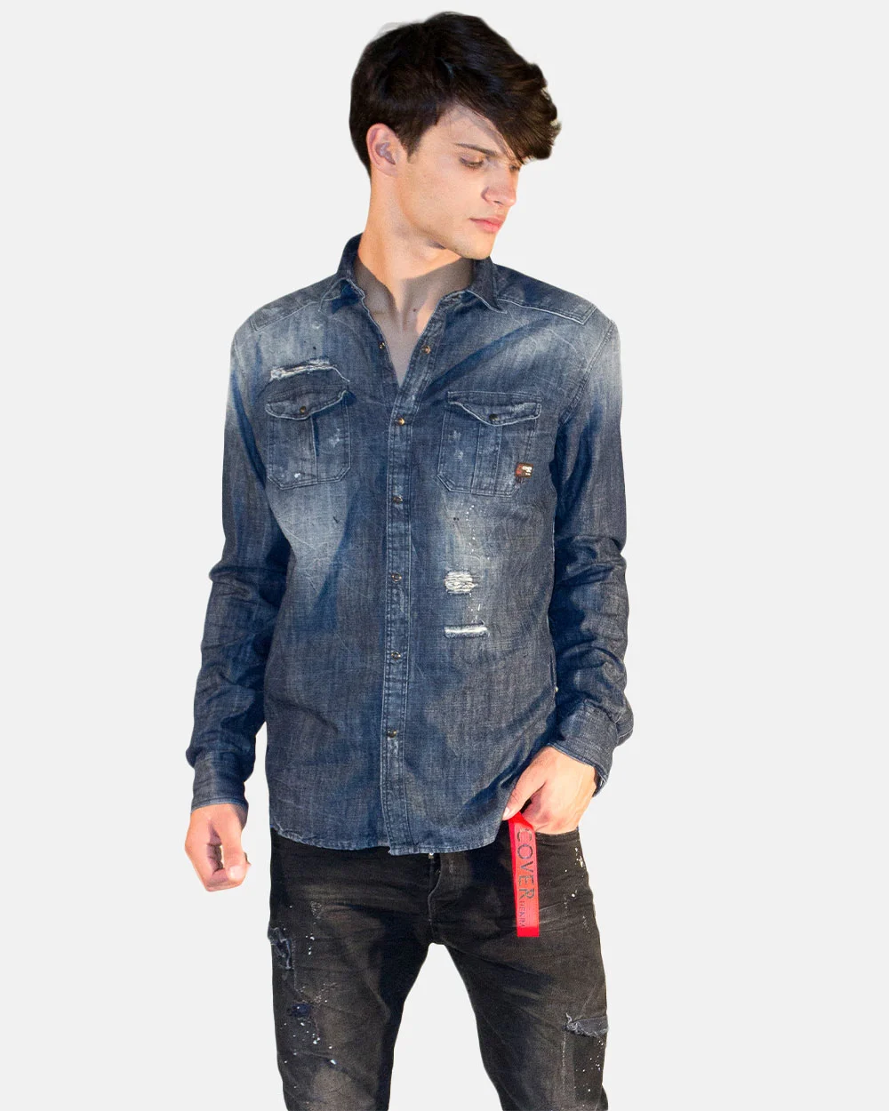 Φωτογραφία προϊόντος: COVER DENIM ΠΟΥΚΑΜΙΣΟ MORATO RT3423-21. #0006ff