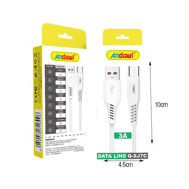 Φωτογραφία προϊόντος: OEM Andowl USB 2.0 Cable USB-C male - USB-A 1m (Q-SJ7C)