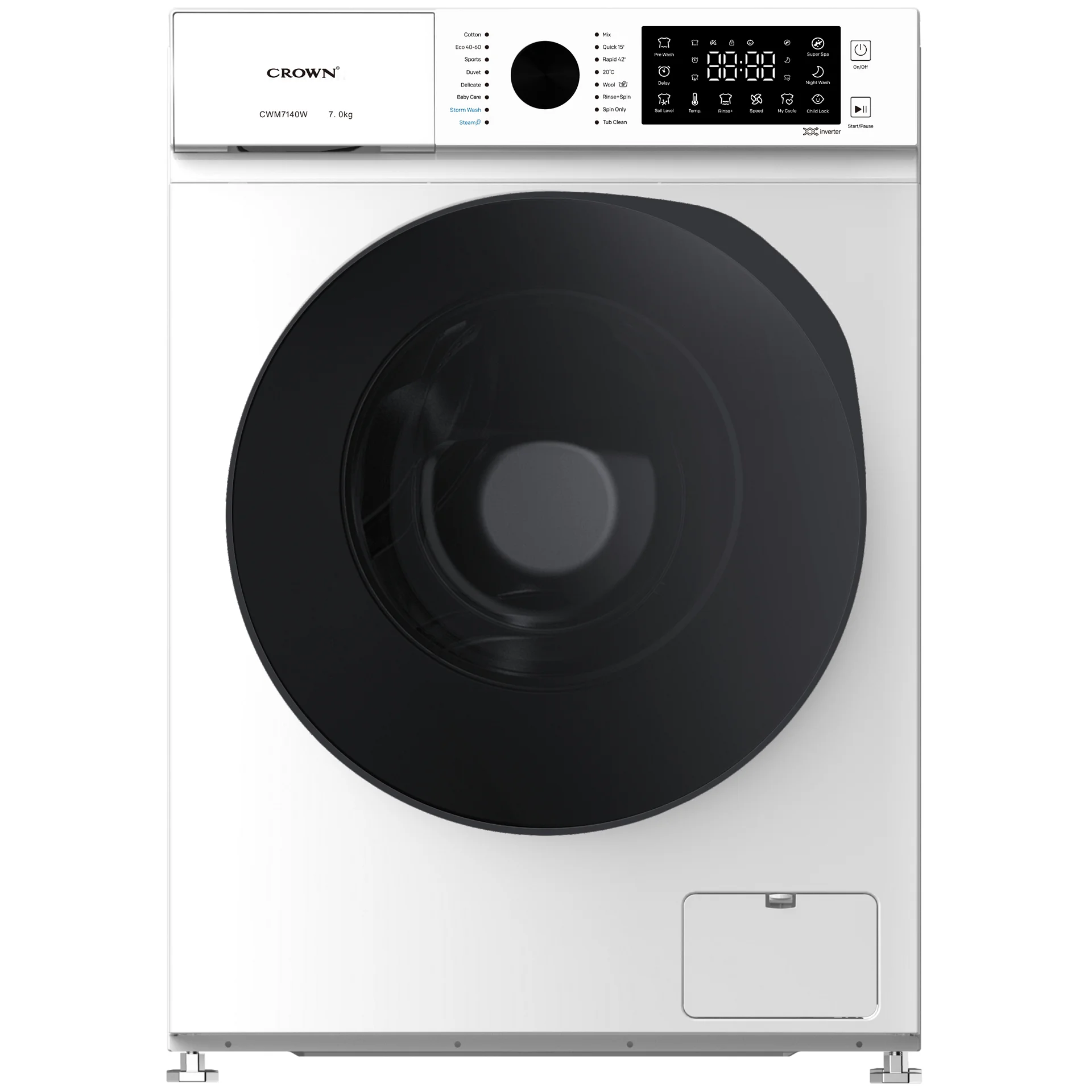 Φωτογραφία προϊόντος: OEM Crown CWM7140W Πλυντήριο Ρούχων 7kg 1400 Στροφών