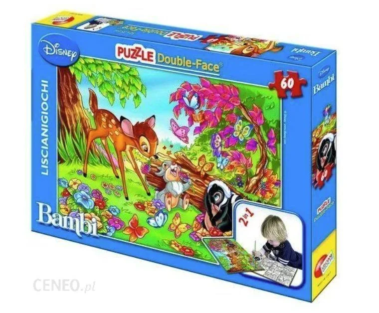 Φωτογραφία προϊόντος: Puzzle Double-Face Bambi 60 κομμάτια 2 σε 1 παζλ και ζωγραφική