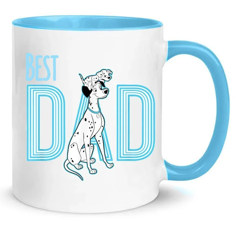 Φωτογραφία προϊόντος: The best dad mug no15 dalmatians ο καλύτερος μπαμπάς κουπα 330ml κεραμική