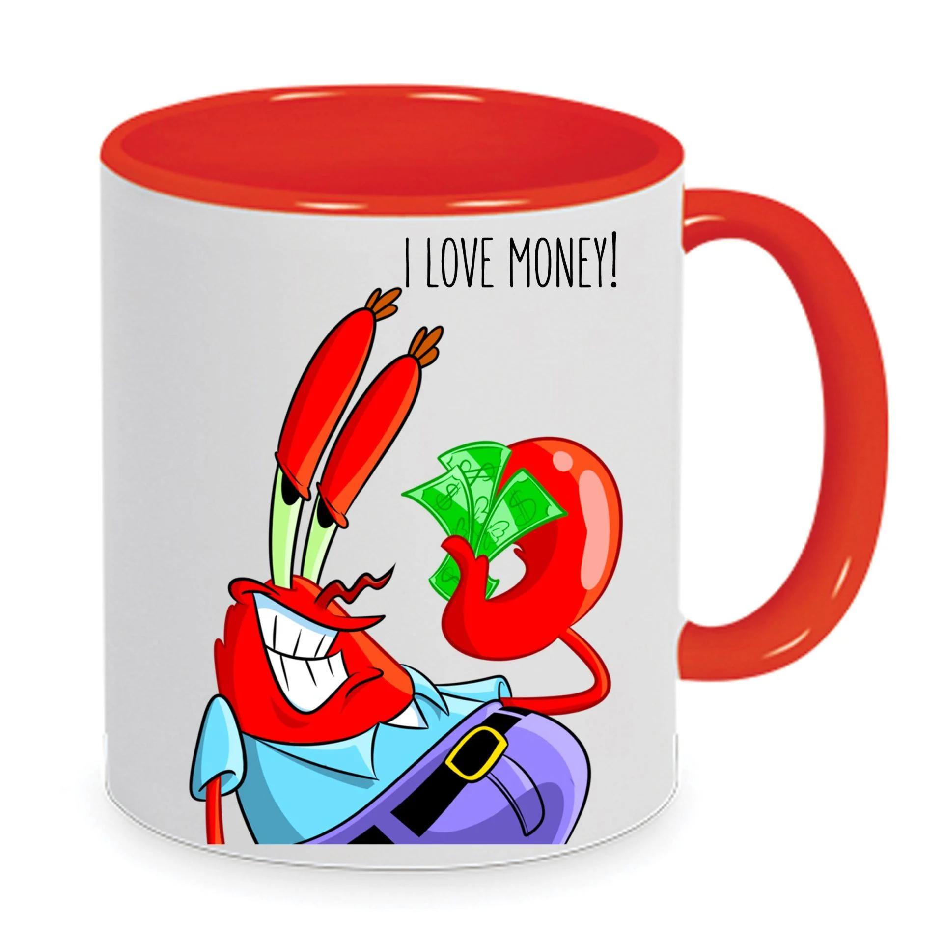 Φωτογραφία προϊόντος: Spongebob mug Μπομπ ο Σφουγγαράκης Mr Crab money κούπα no17 κεραμική 330ml