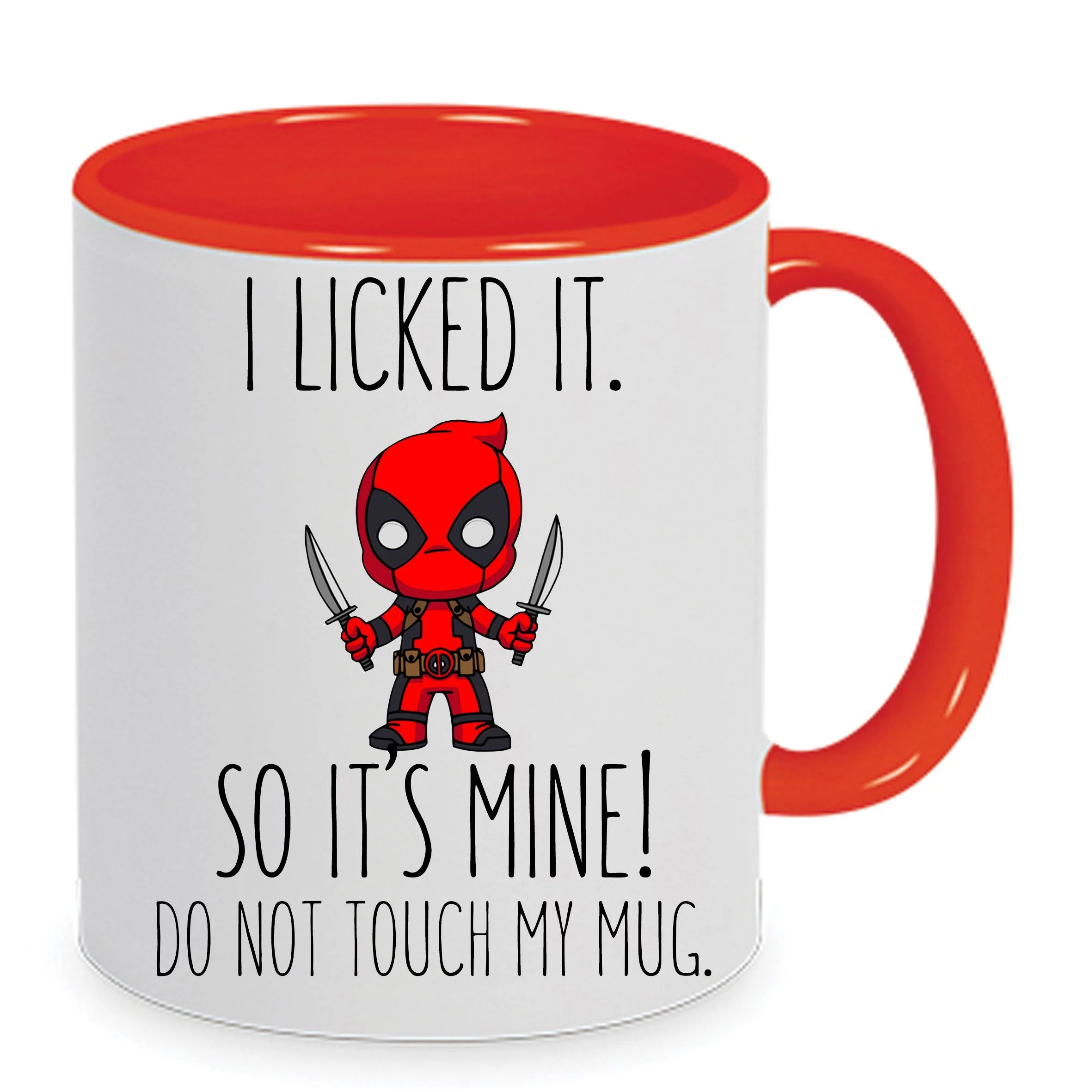 Φωτογραφία προϊόντος: Deadpool mug no8 κεραμική 330ml Λευκή i licked it so its mine coffee funny