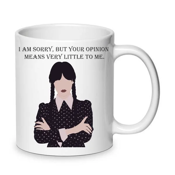 Φωτογραφία προϊόντος: Κούπα Wednesday Addams κεραμική λευκή no3 330ml