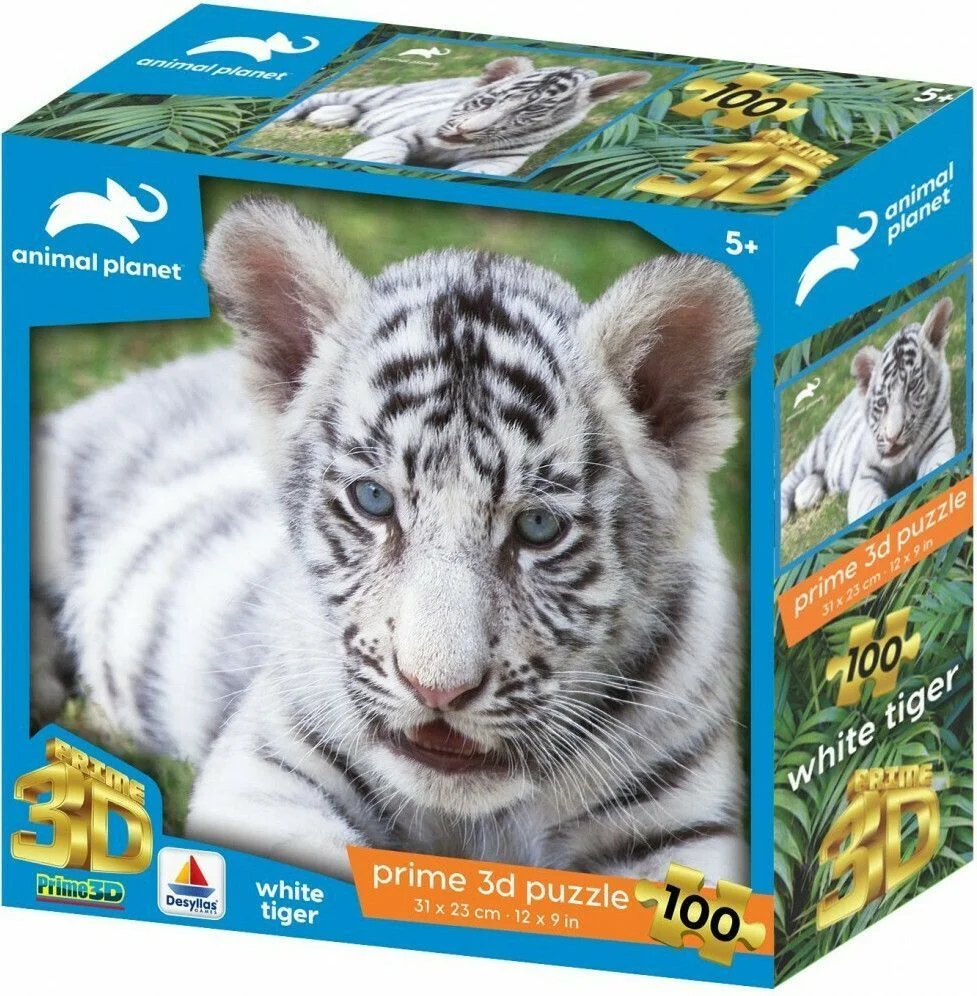 Φωτογραφία προϊόντος: SUPER 3D PUZZLE Animal Planet-Άσπρη Τίγρης 100 ΚΟΜΜΑΤΙΑ