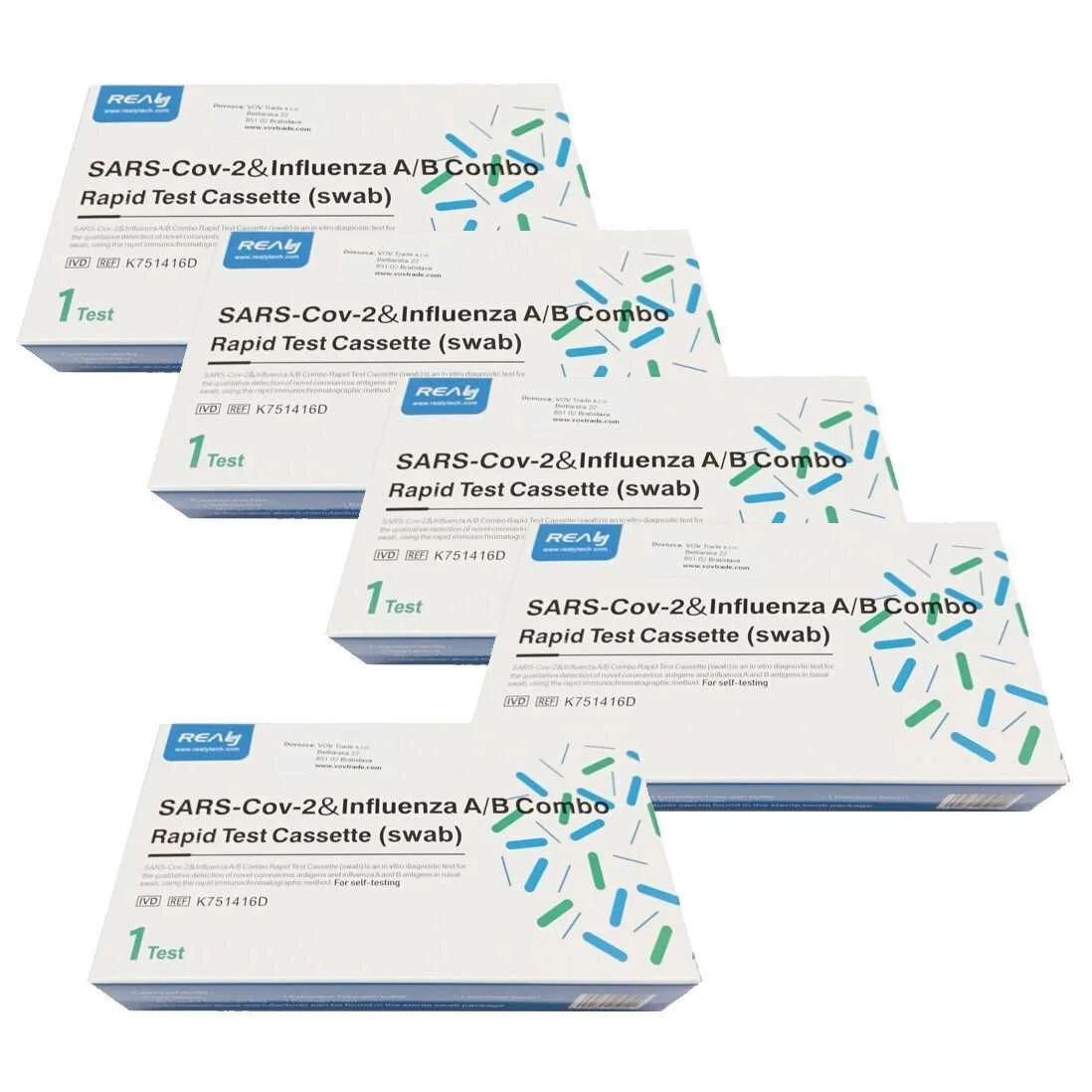 Φωτογραφία προϊόντος: Realy SARS-Cov-2 +amp; Influenza A +amp; B Combo Rapid Test 5τμχ