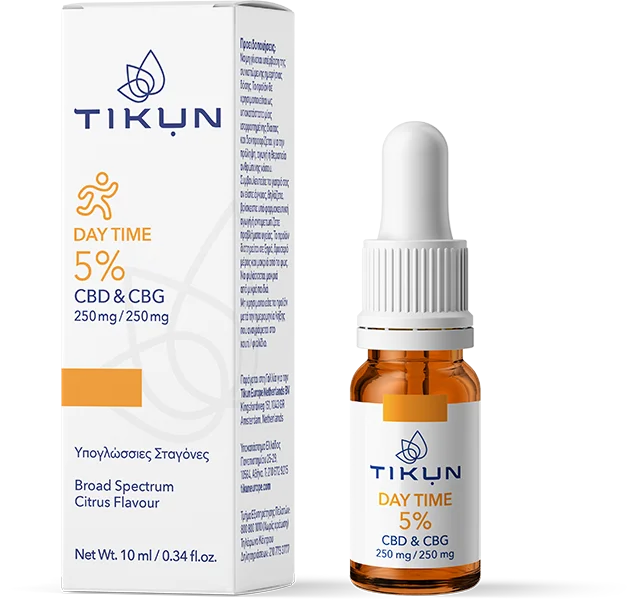 Φωτογραφία προϊόντος: Tikun Day Time 5% CBD 250mg +amp; CBG 250mg 10ml Εσπεριδοειδή