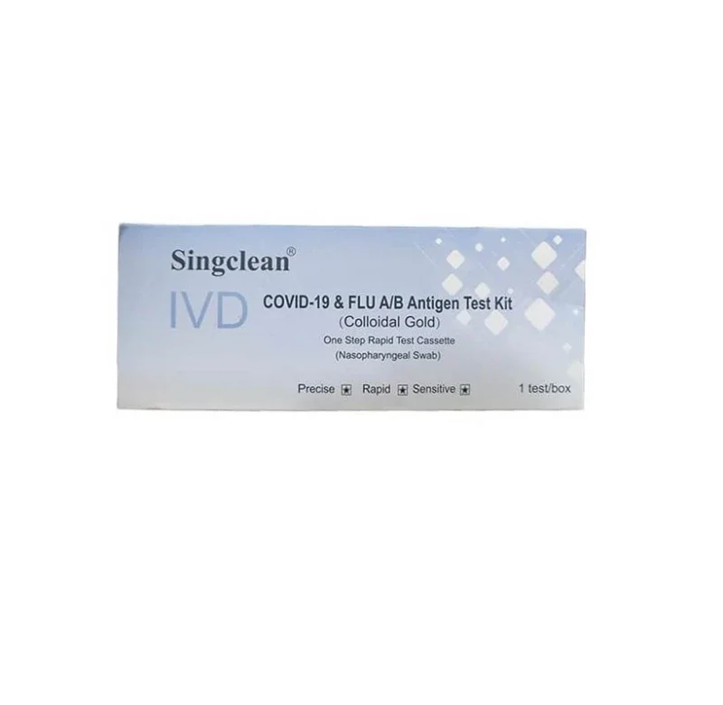Φωτογραφία προϊόντος: Singclean IVD Covid-19 +amp; Flu A/B Antigen Test Kit Colloidal Gold 1τμχ