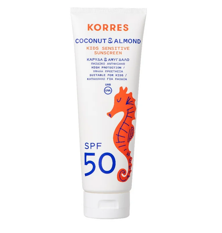 Φωτογραφία προϊόντος: Korres Coconut +amp; Almond Kids Sensitive Sunscreen SPF50 Παιδικό Αντηλιακό Καρύδα +amp; Αμύγδαλο με Υψηλή Προστασία 250ml