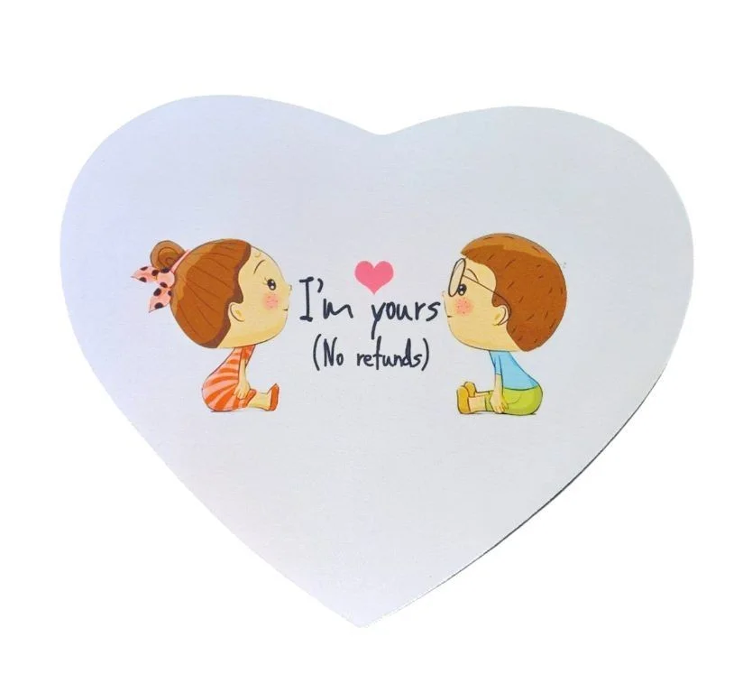 Φωτογραφία προϊόντος: Mousepad Καρδιά Love Ζευγάρι Αγίου Βαλεντίνου Βάση για το ποντίκι 24x18cm