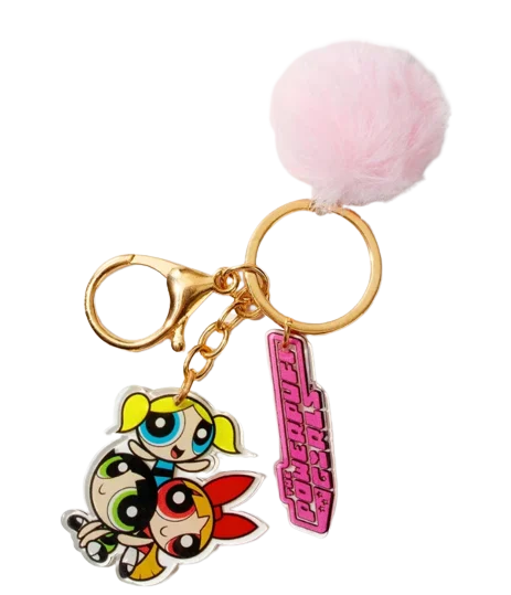 Φωτογραφία προϊόντος: Trendy μπρελόκ Powerpuff girls με φούντα pvc