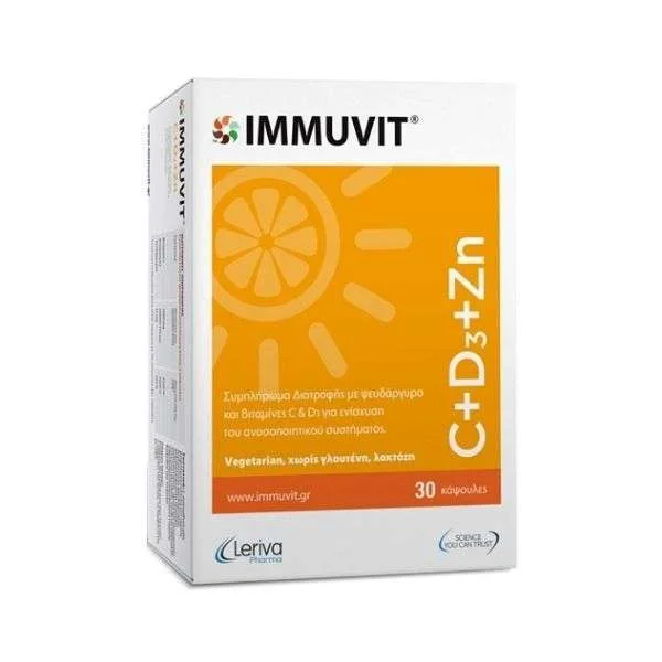 Φωτογραφία προϊόντος: Leriva Immuvit C+D3+Zn 30 caps