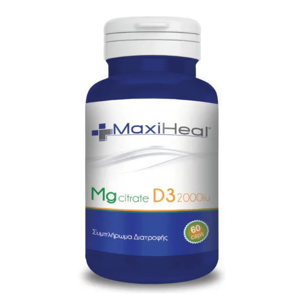Φωτογραφία προϊόντος: MaxiHeal Mg Citrate D3 2000iu 60 κάψουλες