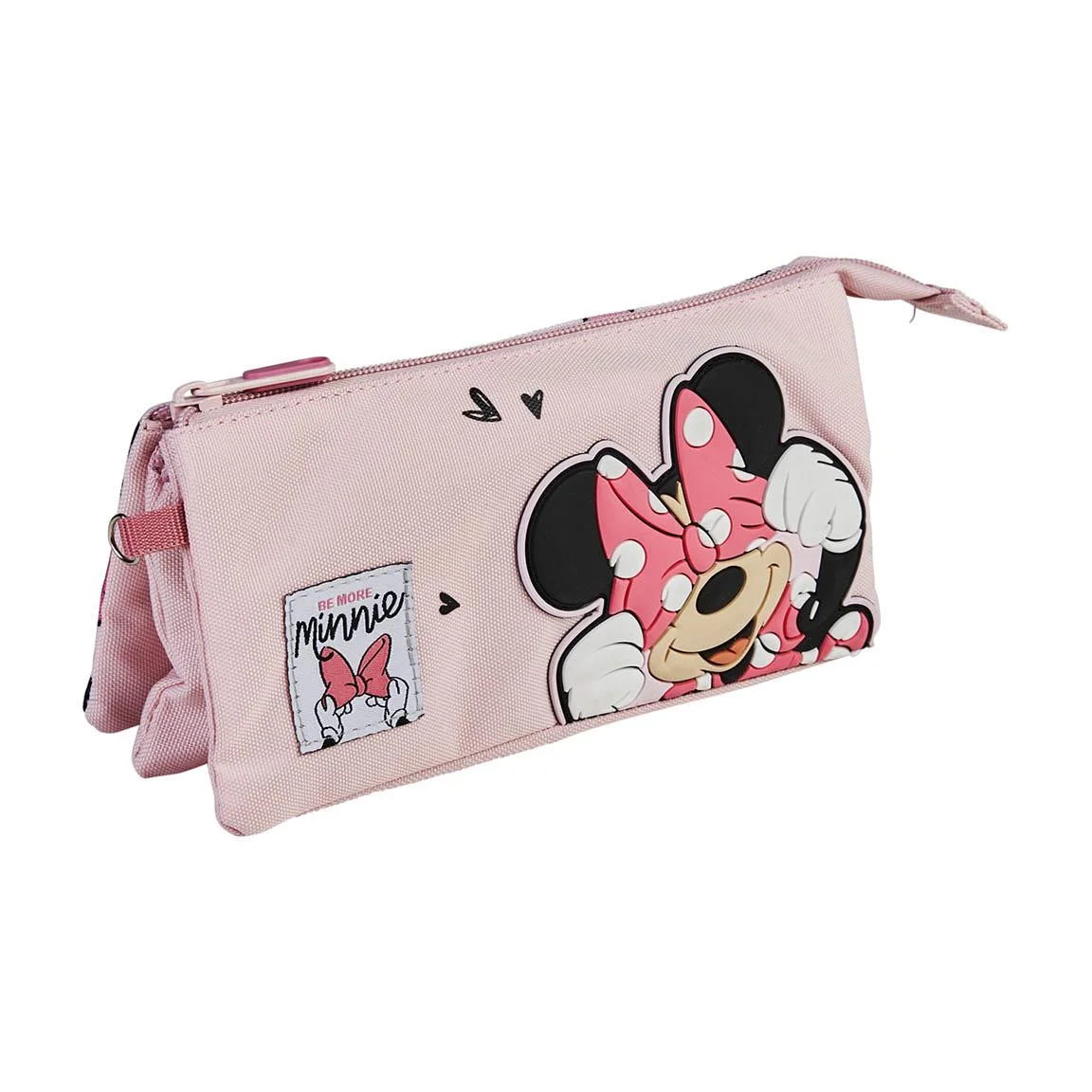 Φωτογραφία προϊόντος: Κασετίνα Minnie Mouse γνήσια με 3 Θήκες σε ροζ χρώμα 1τμχ