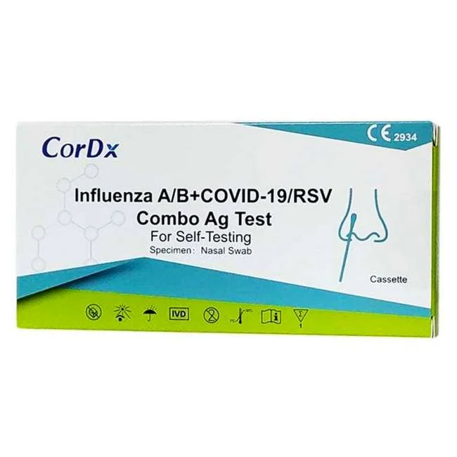 Φωτογραφία προϊόντος: CorDX Influenza A/B +amp; Covid-19/RSV Combo Ag Rapid Self Test 1 ΤΕΜΑΧΙΟ