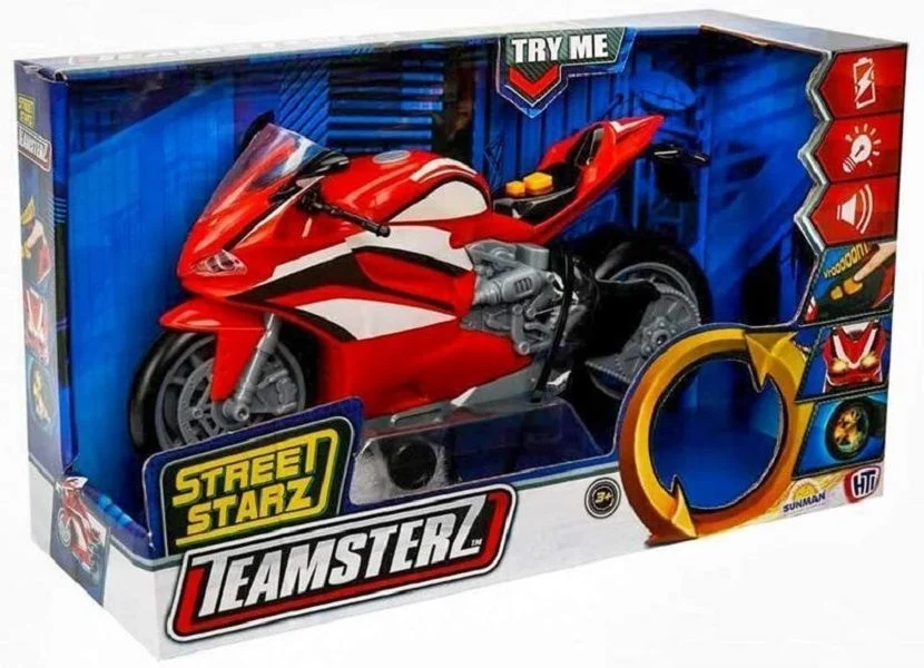 Φωτογραφία προϊόντος: Κόκκινη Teamsterz Street Starz Αγωνιστική Μηχανή Δρόμου 27 Εκ. Με Κίνηση, Φώτα Και Ήχους