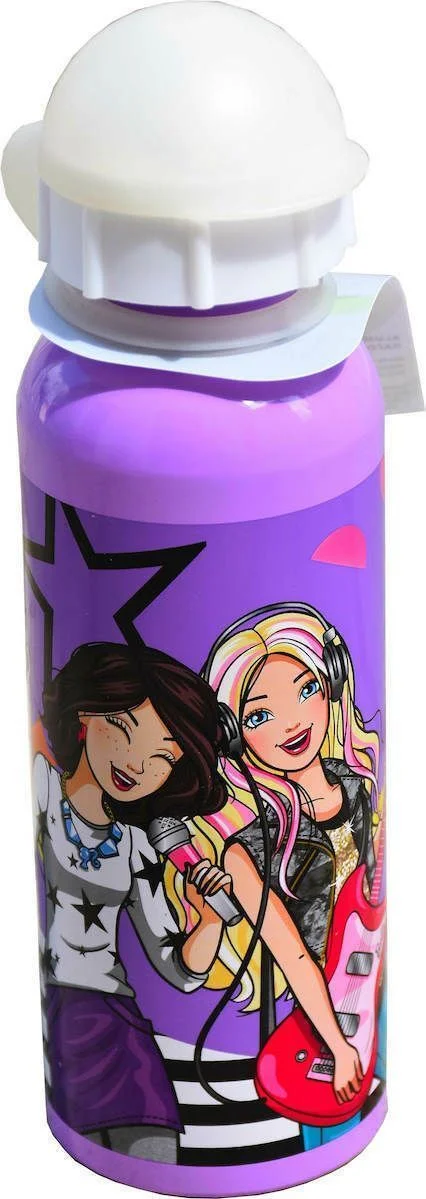 Φωτογραφία προϊόντος: Σχολικό Παγούρι Barbie Μωβ Αλουμινίου Puple Aluminum Water Bottle 520 ml