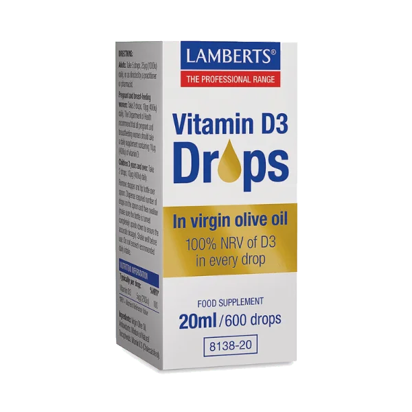 Φωτογραφία προϊόντος: Lamberts Vitamin D3 Drops 20ml / 600 drops