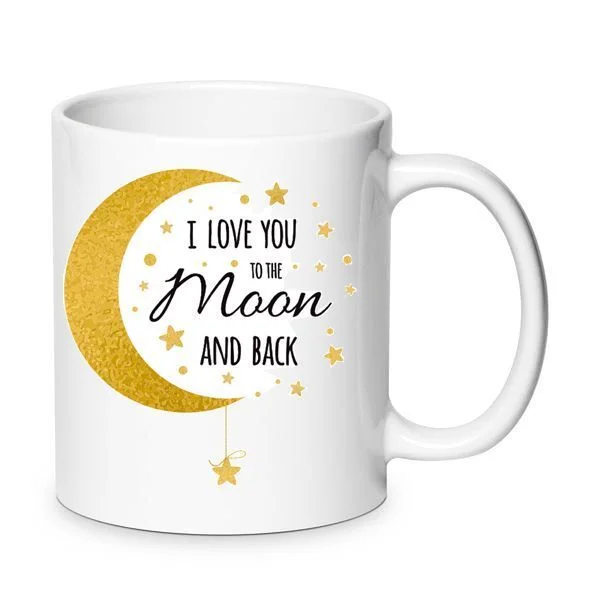 Φωτογραφία προϊόντος: Love you to the moon Αγίου Βαλεντίνου κούπα no65 κεραμική 330ml