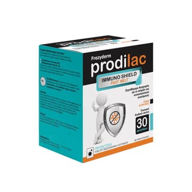 Φωτογραφία προϊόντος: Frezyderm Prodilac Immuno Shield Fast Melt Προβιοτικά για Ενήλικες και Παιδιά Ροδάκινο 30 φακελίσκοι