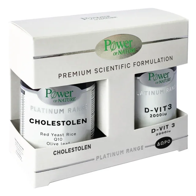 Φωτογραφία προϊόντος: Power Health Platinum Cholestolen 40 Κάψουλες +amp; Δώρο D-Vit3 2000iu 20 Δισκία