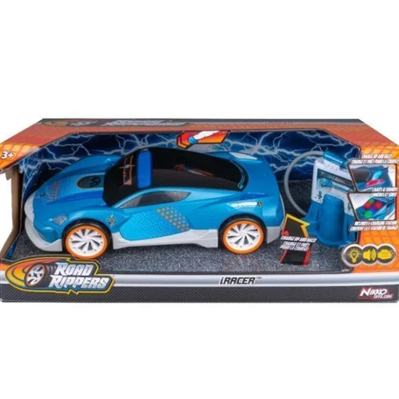 Φωτογραφία προϊόντος: Iracer blue car σούπερ αυτοκίνητο με ήχο και φώτα που φορτίζει charge station